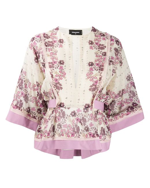 Dsquared2 print blouse PINK