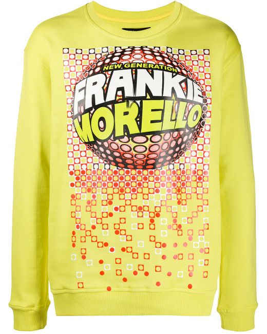 Frankie Morello graphic-print crew neck sweatshirt Yellow