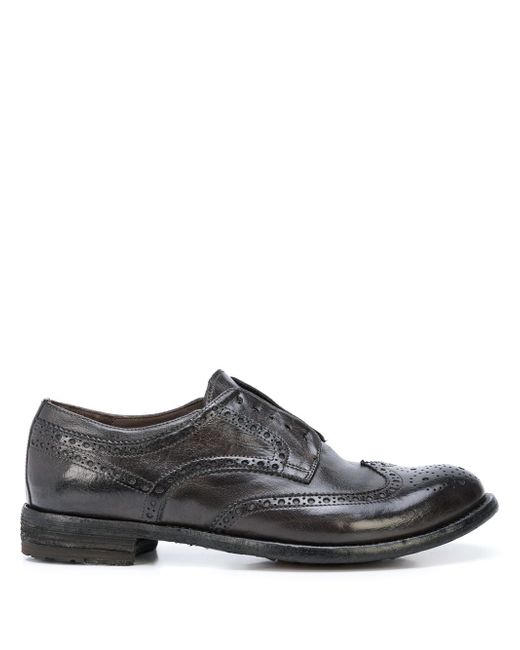 Officine Creative punch hole brogues Grey