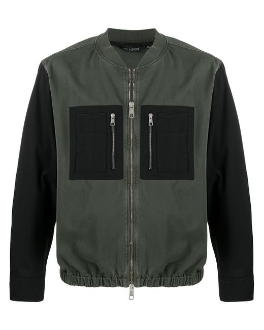 Neil Barrett contrast pocket bomber jacket