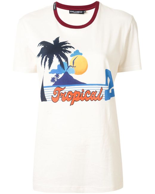 Dolce & Gabbana tropical print T-shirt