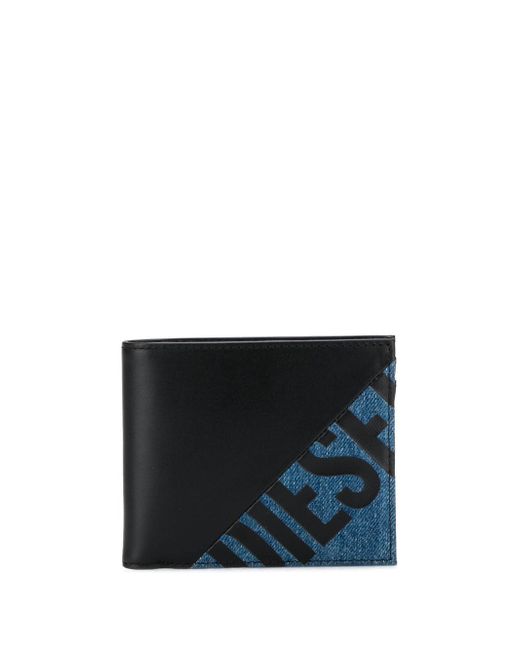 Diesel logo print billfold wallet