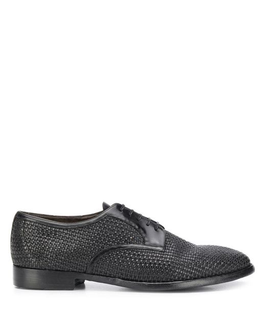 Silvano Sassetti woven low-heel derby shoes