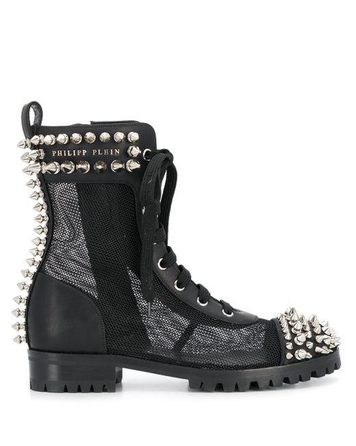 Philipp Plein studded 35mm lace-up boots
