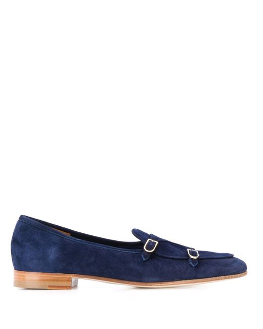 Edhen Milano stitched suede loafers