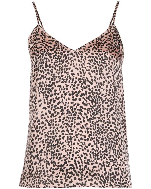 Equipment leopard print camisole top