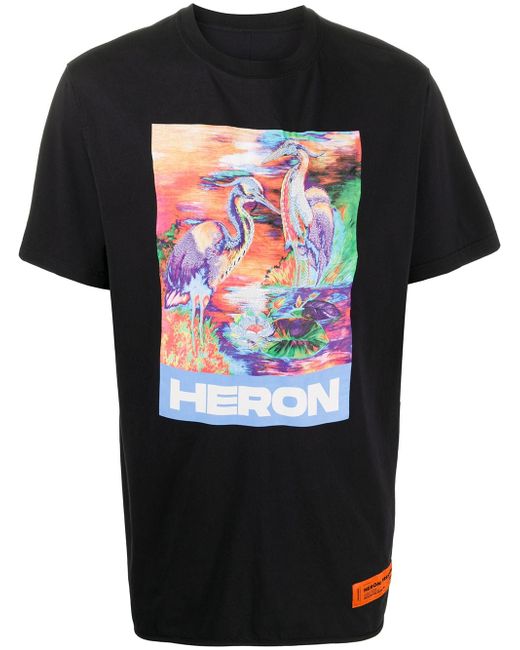 Heron Preston crew neck heron print T-shirt