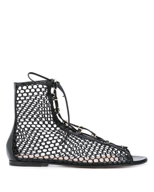 Gianvito Rossi perforated lace-up sandals