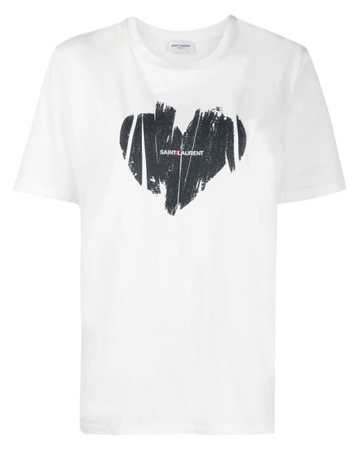 Saint Laurent heart logo T-shirt