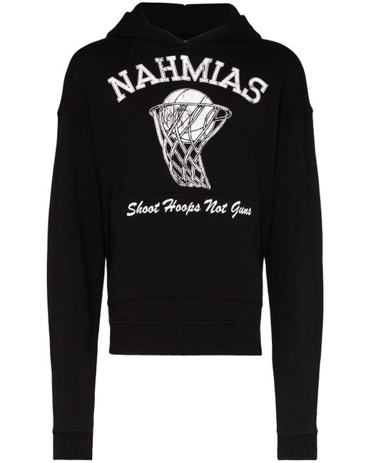 Nahmias Shoot Hoops logo print hoodie