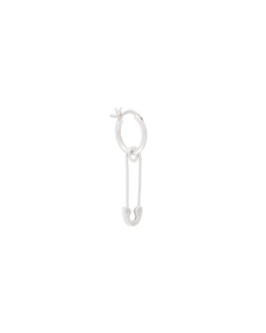 True Rocks safety pin hoop earring