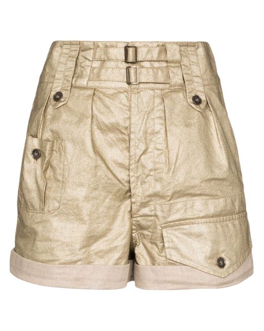 Saint Laurent coated linen shorts