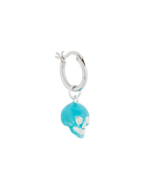 True Rocks small skull hoop earring