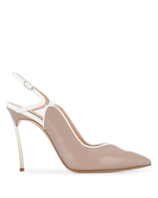 Casadei pointed slingback pumps