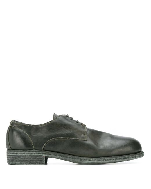 Guidi contrast stitching derby shoes