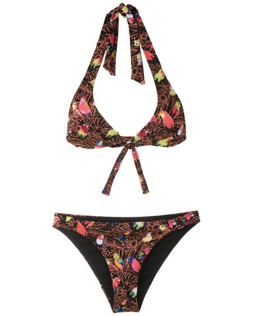 Amir Slama printed triangle bikini set