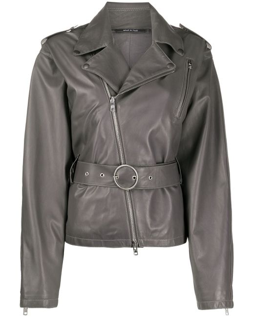 Maison Margiela belted leather jacket