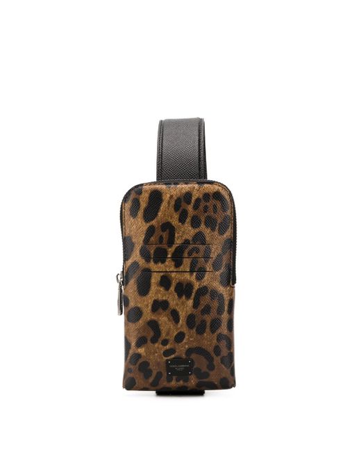 Dolce & Gabbana leopard print cross-body bag