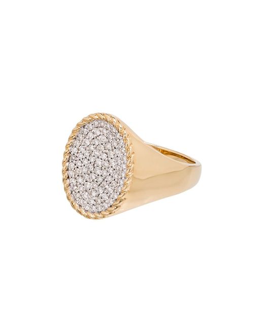 Yvonne Léon 18kt gold diamond signet ring