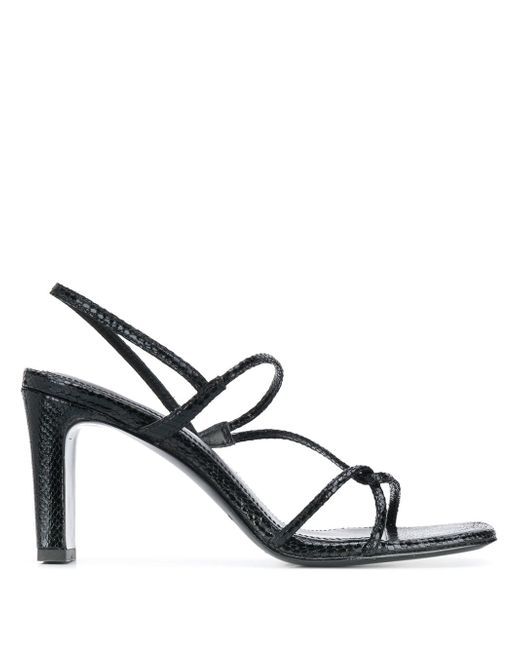 Sandro snake effect strappy sandals