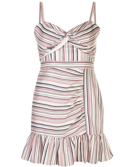 Parker Risa striped twist front dress