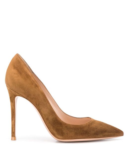 Gianvito Rossi textured pointed toe pumps