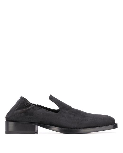 Ann Demeulemeester square toe suede loafers