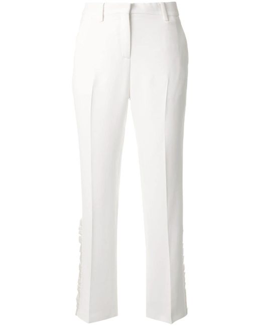 N.21 cropped ruffle detail trousers