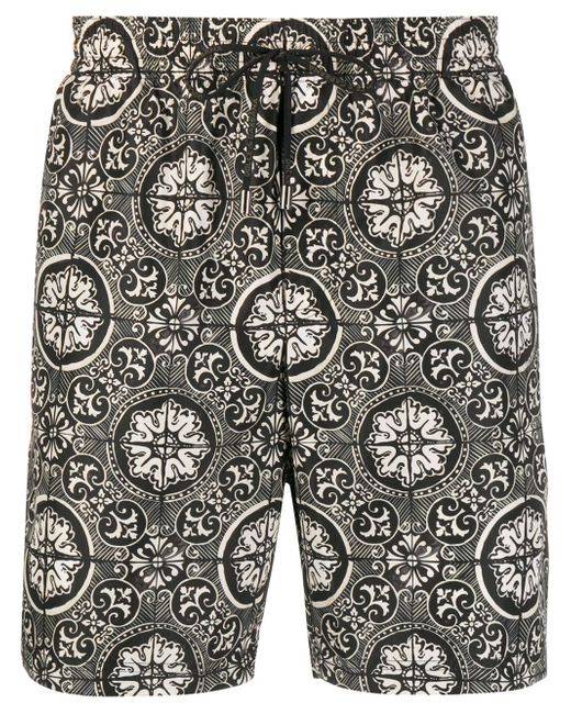 Dolce & Gabbana Maiolica-print swim shorts