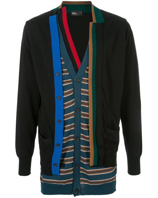 Kolor knitted layered cardigan