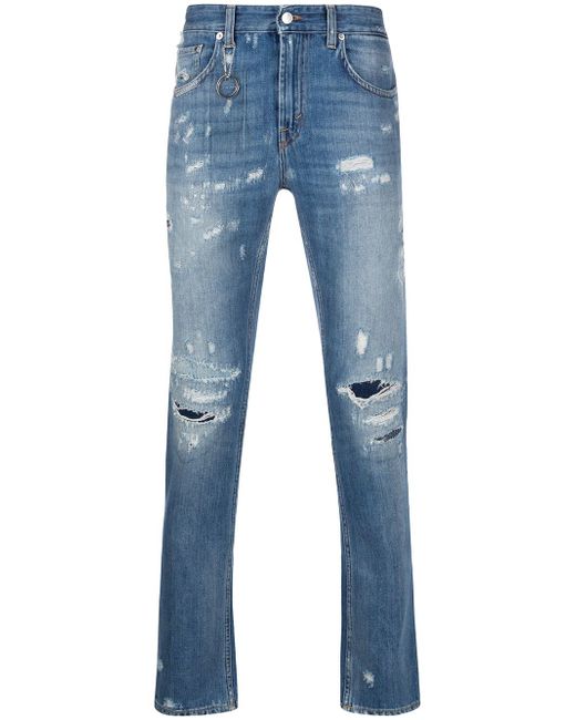 Department 5 distressed skinny fit jeans