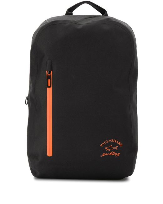 Paul & Shark logo print contrast-trimmed backpack