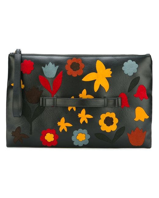 RED Valentino patched medium clutch