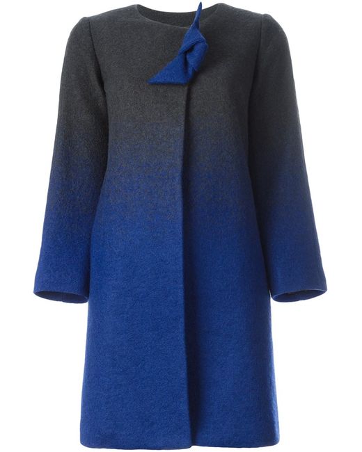 Armani Collezioni front knot flared coat