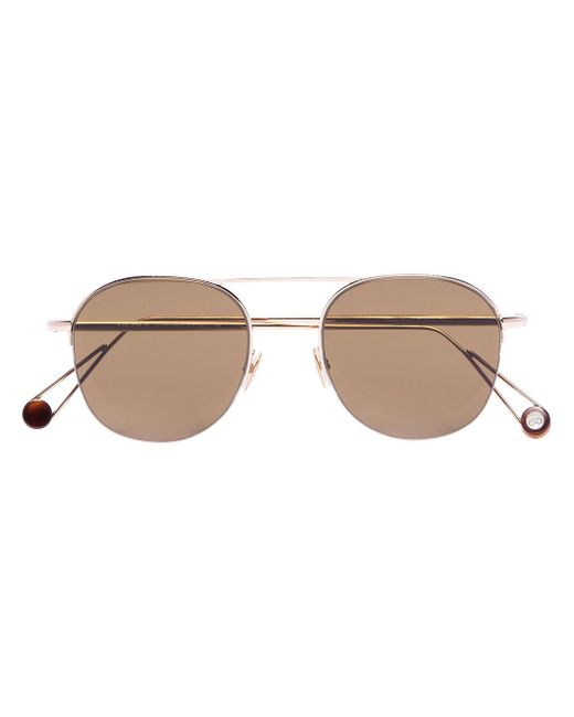 Ahlem Saint Sulpice round-frame 22kt gold-plated sunglasses
