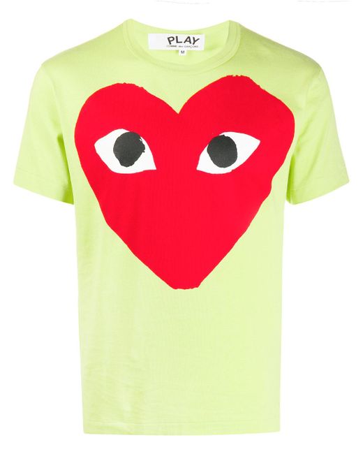 Comme Des Garçons Play heart print round neck T-shirt