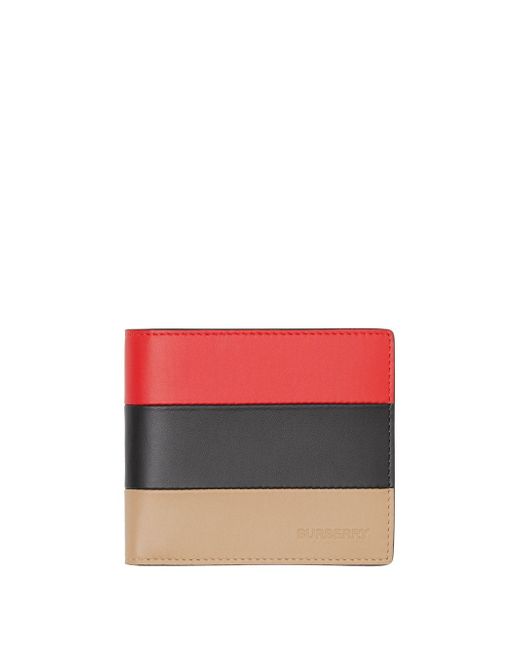 Burberry colour-block international bifold wallet