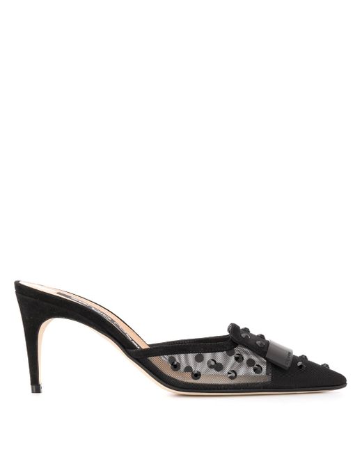 Sergio Rossi studded pointed toe pumps