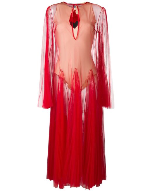 Atu Body Couture sheer flared gown