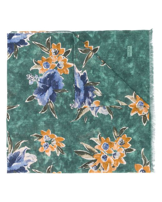 Barba floral-print woven scarf