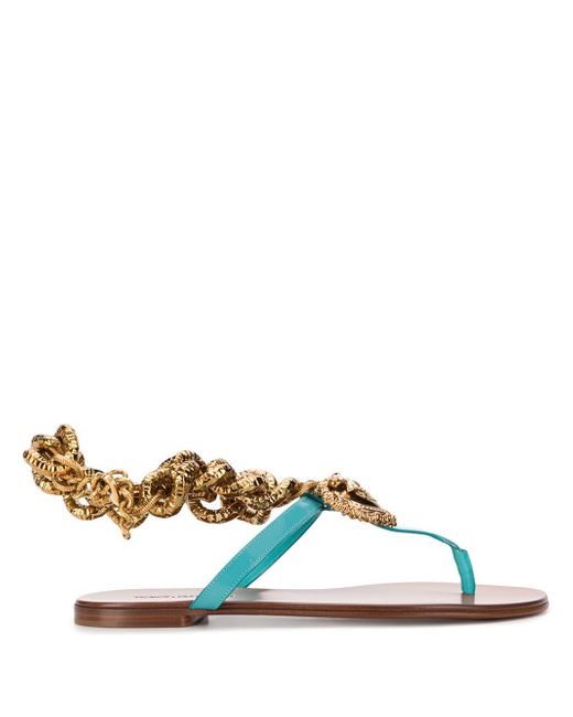 Dolce & Gabbana Devotion calf leather sandals