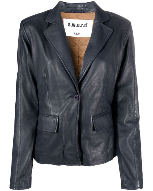 s.w.o.r.d 6.6.44 leather classic blazer