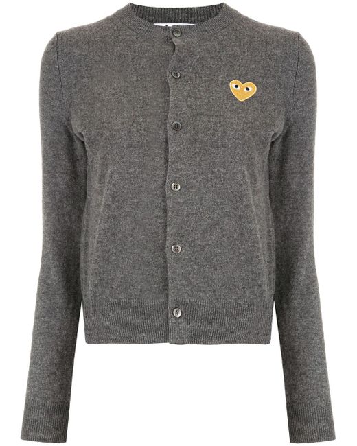 Comme Des Garçons Play logo-patch knitted cardigan