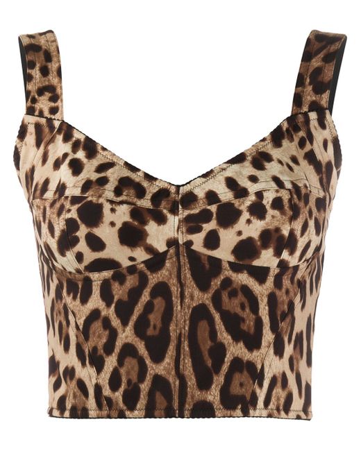 Dolce & Gabbana leopard print bustier top