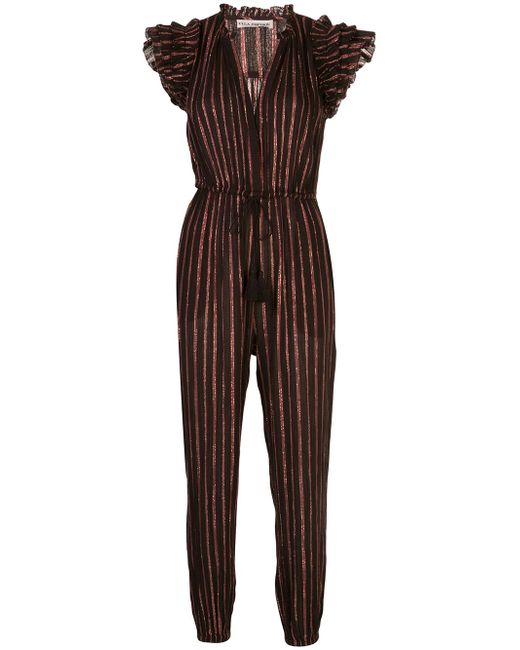 Ulla Johnson Elio metallic striped print jumpsuit