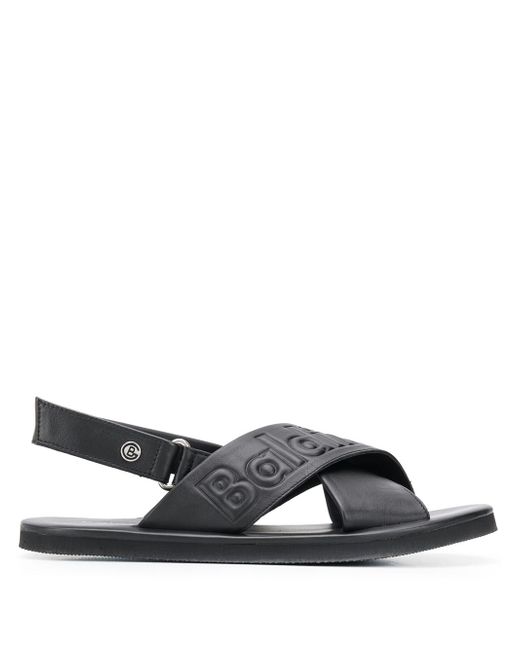 Baldinini embossed logo slingback sandals