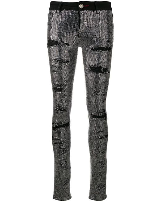 Philipp Plein crystal-embellished skinny jeans