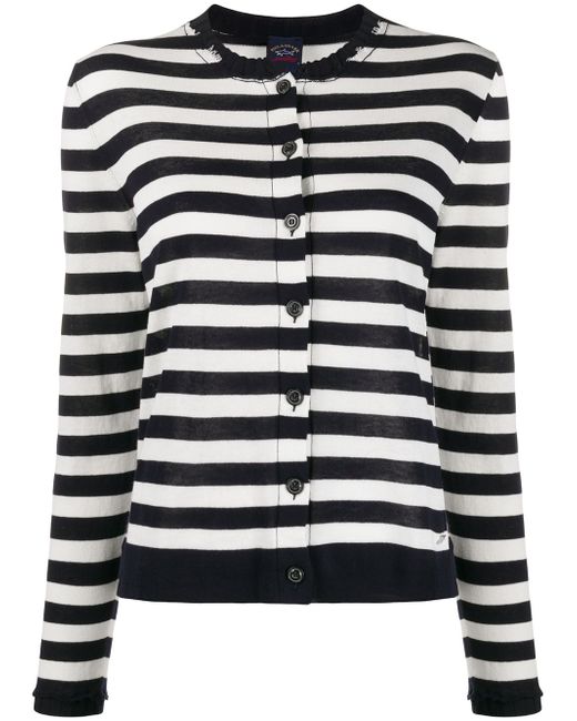 Paul & Shark striped fitted cardigan