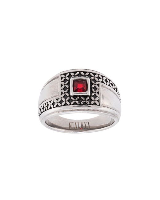 Nialaya Jewelry pavé stone detail ring
