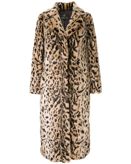 Unreal Fur leopard-print coat